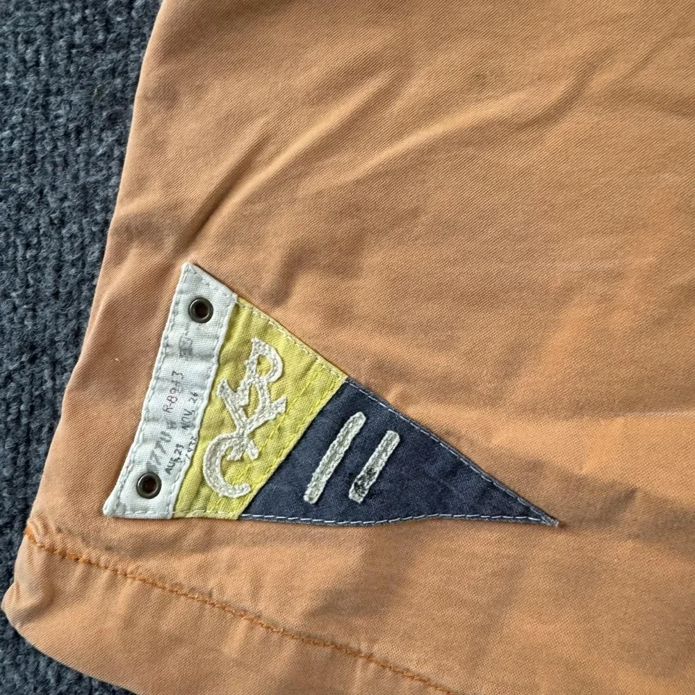 Polo Ralph Lauren Swim Shorts Mens 2XL Orange Big Pony Trunks Lined Graphic